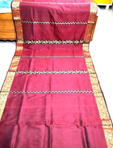 Maroon Puresilk Kanjivaram Saree