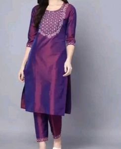 Elegant Purple Kurta Set