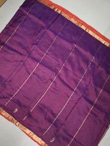 Pure Kanchi Pattu Saree 💜🧡