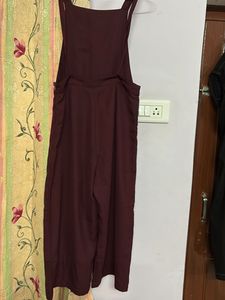 Maroon Dungaree Jumpsuit