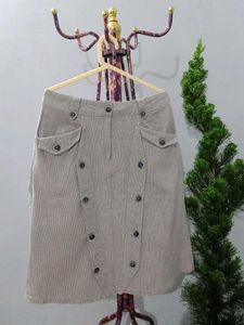 cotton Button Detail Skirt