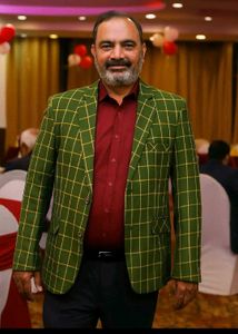 Mens Check Green And Yellow Blazer