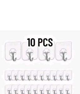 Adhesive Walls Hooks Without Drilling Pack Of 10