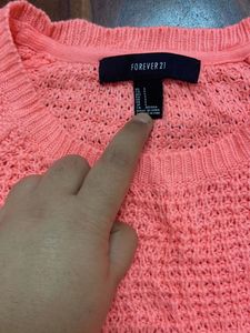 Forever 21 Coral Knit Top