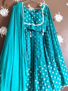 Teal Embroidered Lehenga Choli