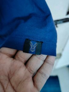 Rare Rabbit Stylish Men's Blue Graphic T-Shirt