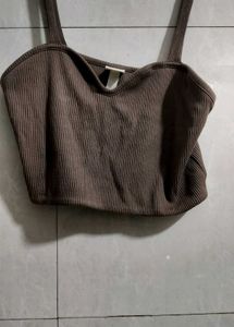 Cute Brown 🟤 Crop Top For Summer