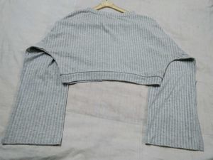 Women&#39;s Drop shoulder Long Sleeve Crop Top