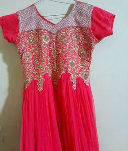 Heavy Stone Work With Embroidered Ethinic Net Gown