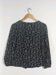 Floral Print Button-Up Top