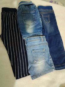 Kids&#39; Denim &amp; Striped Bottoms