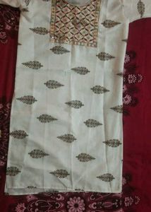 White Printed Kurti