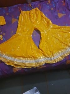 Beautiful Yellow Sharara Suit