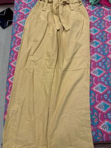 Wide Leg Beige Pants