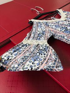Floral Cold Shoulder Top For Xxl Size Womens