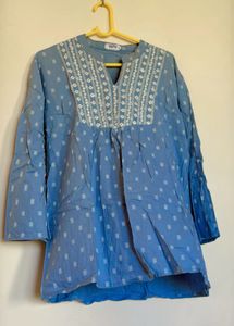 blue short kurti