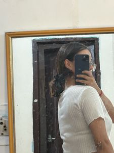 Ribbed White Crop Top