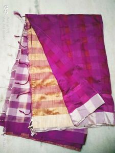 Purple Handloom Saree  🤗
