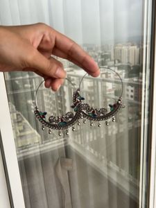 Hoop Earrings with Charm Detail
