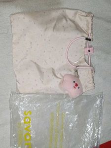 Cute Floral Drawstring Bag