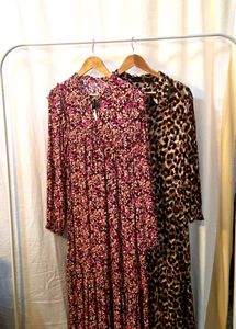 Boho Floral Print Maxi Gown