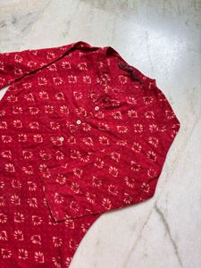 Red Printed Kurti