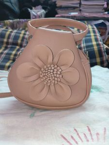 Peach Colour Partywear Sling Bag