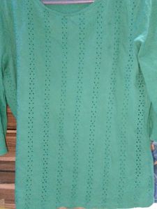 Green Short Kurti Or Top