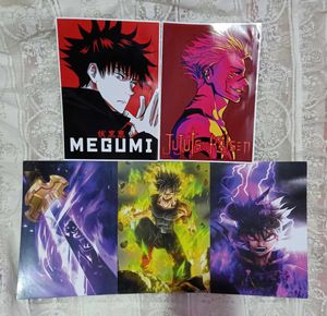 Random Combo Of 5 Anime Poster