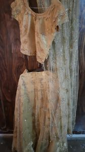 Heavy Golden Lehenga Pure