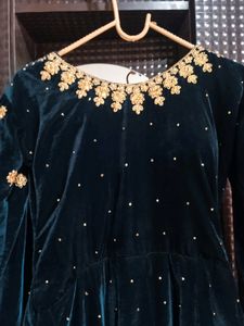 Emerald Green Velvet Gown