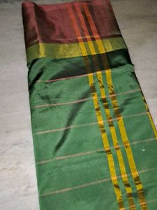 New Saree Green Golden