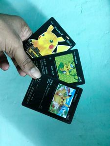 Pokemon Cards Pikachu 3 Card Basic Thunderbolt
