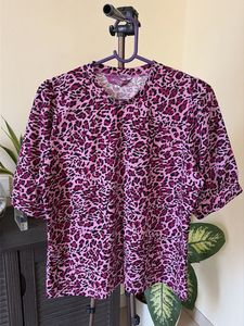 Purple Animal Print Top