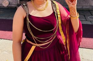 Elegant Maroon Ethnic Lehengha