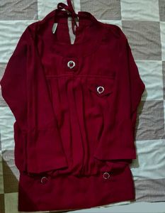 Maroon 3/4 Sleeve Top