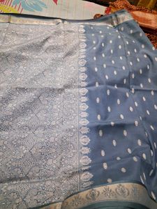 Elegant Blue Banarasi Silk Saree