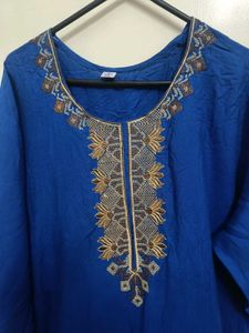 Elegant Blue Embroidered Kurta