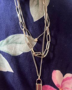 Silver-Plated  Multi layer Chain