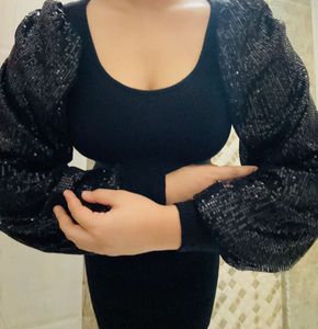 Little Black Dress with Statement Sleeves