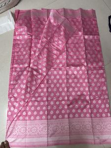 Pink Banarasi Silk Saree