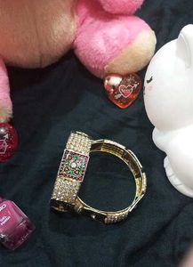 Sparkling Gold-Tone Bangle