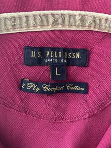 L  Polo Purple Men Half Sleeves T Shirt