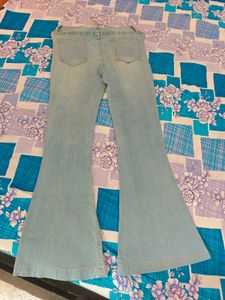 Party Top And Bell Bottom Jeans Combo