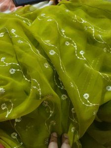 Green Sequence Saree