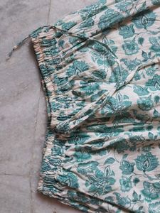 Floral Print Cotton Pants