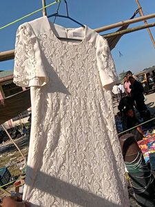 Elegant White Lace Dress