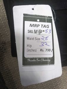 🥰M@83 Size-28 High-Waisted Black Jeans