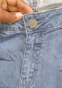 Embroidered Light Wash Jeans