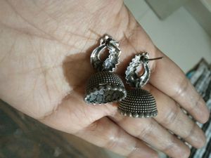 Silver Oxidised Earrings